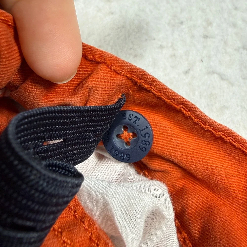 The Children's Place Boys Chino Pants Orange Adjustable Waist Size 6